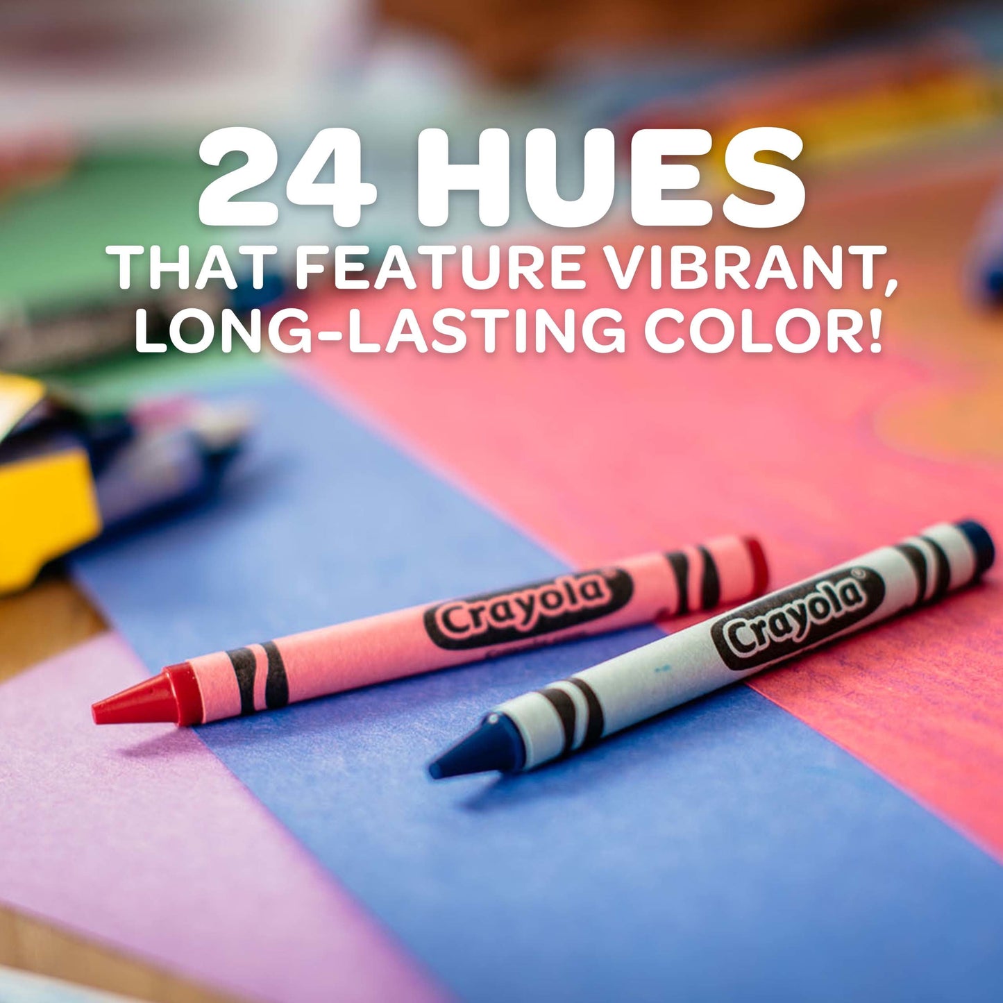 Crayons 24 Count, 6 Pack Bundle, Teacher Supplies, 144 Crayons