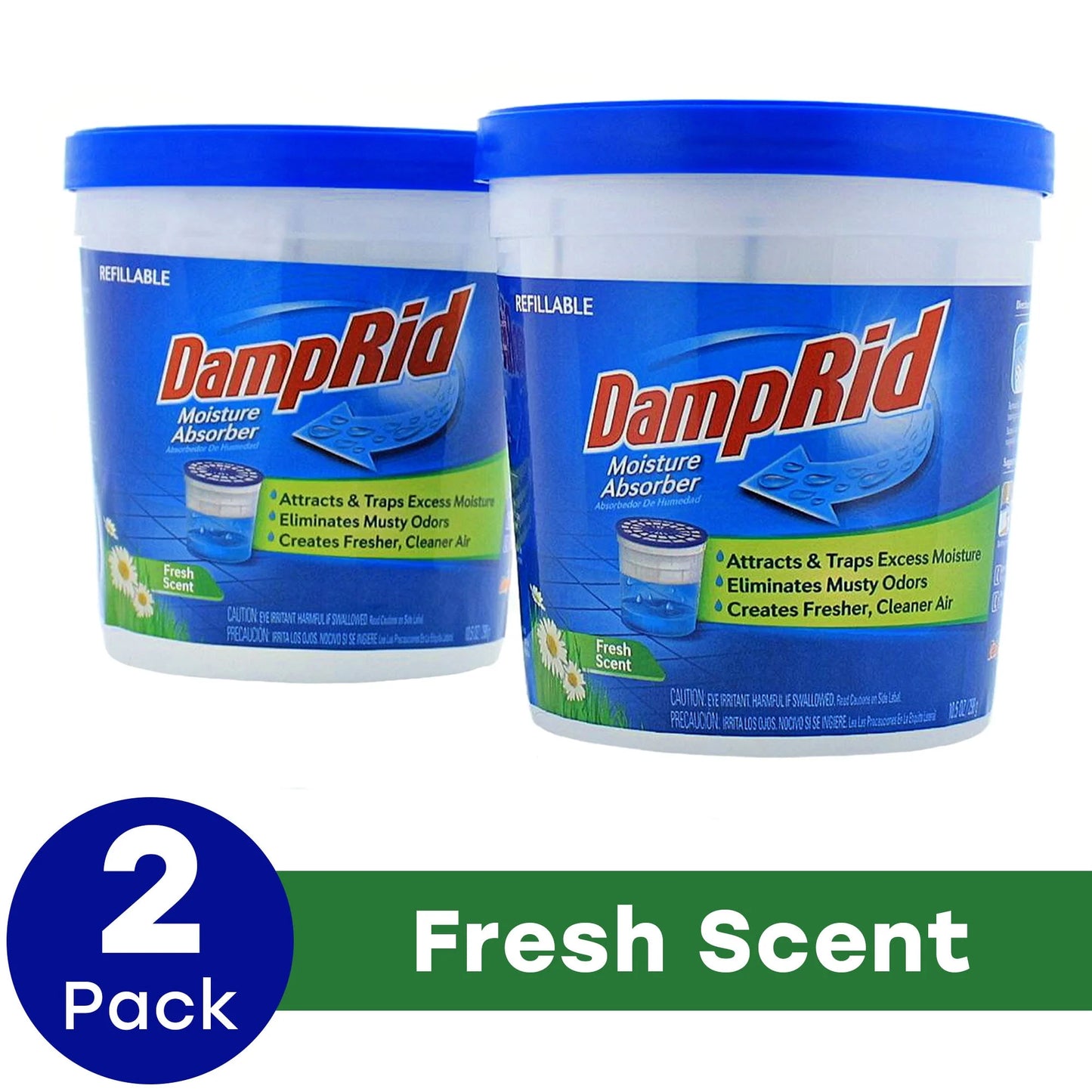 Refillable Moisture Absorber, Fresh Scent, 10.5 Oz, 2 Pack