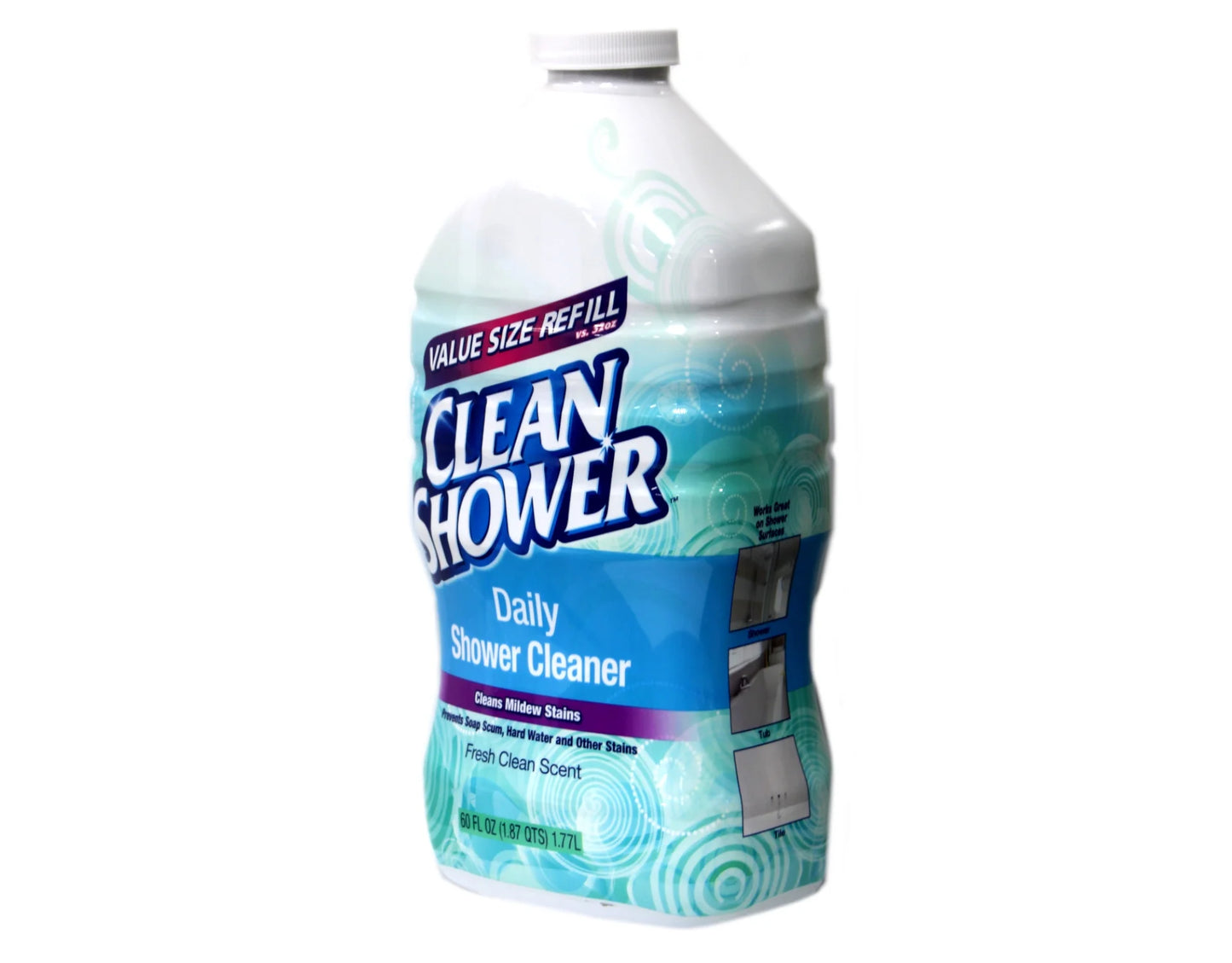 Fresh Clean Scent Daily Shower Cleaner Refill, 60Oz - 4 Pack