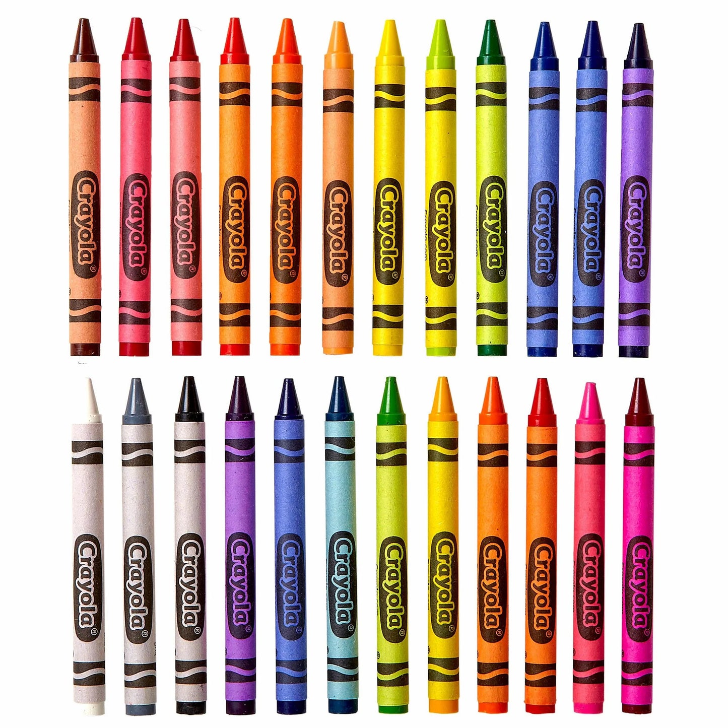 24Ct Crayons, Assorted Colors,(Case Contains 48 Boxes), Bulk School Supplies