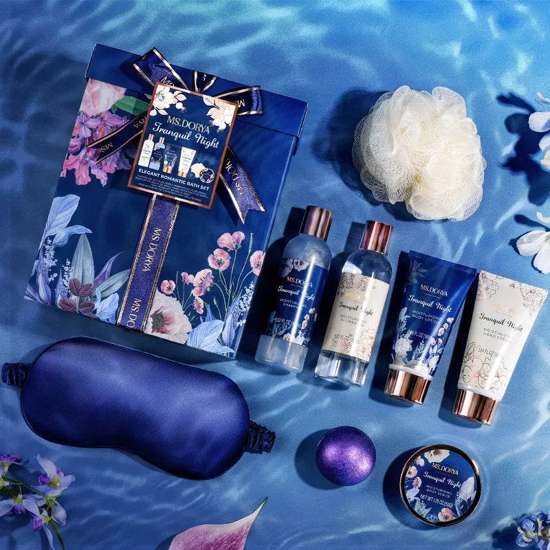 Spa Gift Set for Women, Mother'S Day Gift, Lavender & Chamomile Scent, 8 Pcs