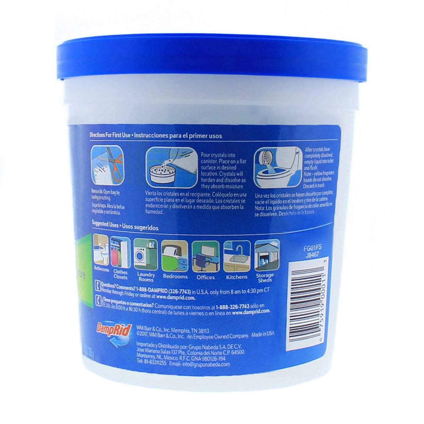 Refillable Moisture Absorber, Fresh Scent, 10.5 Oz, 2 Pack