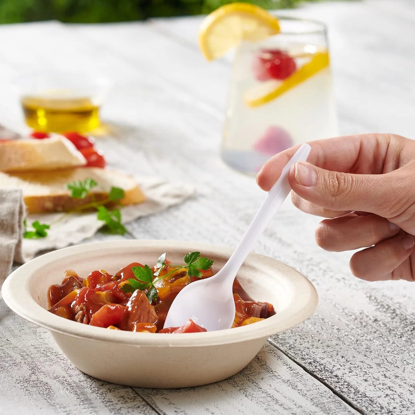 Plastic Teaspoons Lightweight Disposable Spoons, 1000-Pack