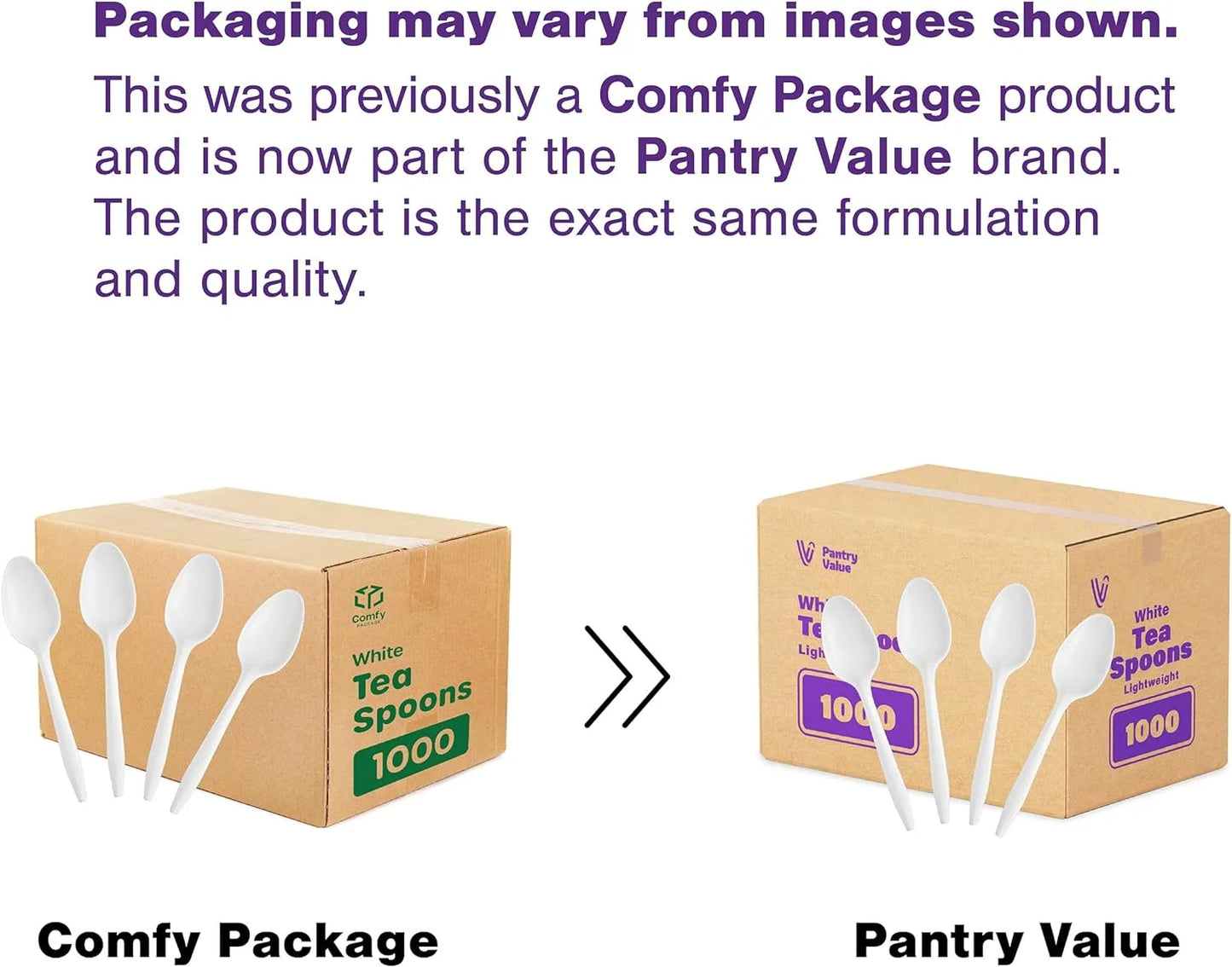 Plastic Teaspoons Lightweight Disposable Spoons, 1000-Pack