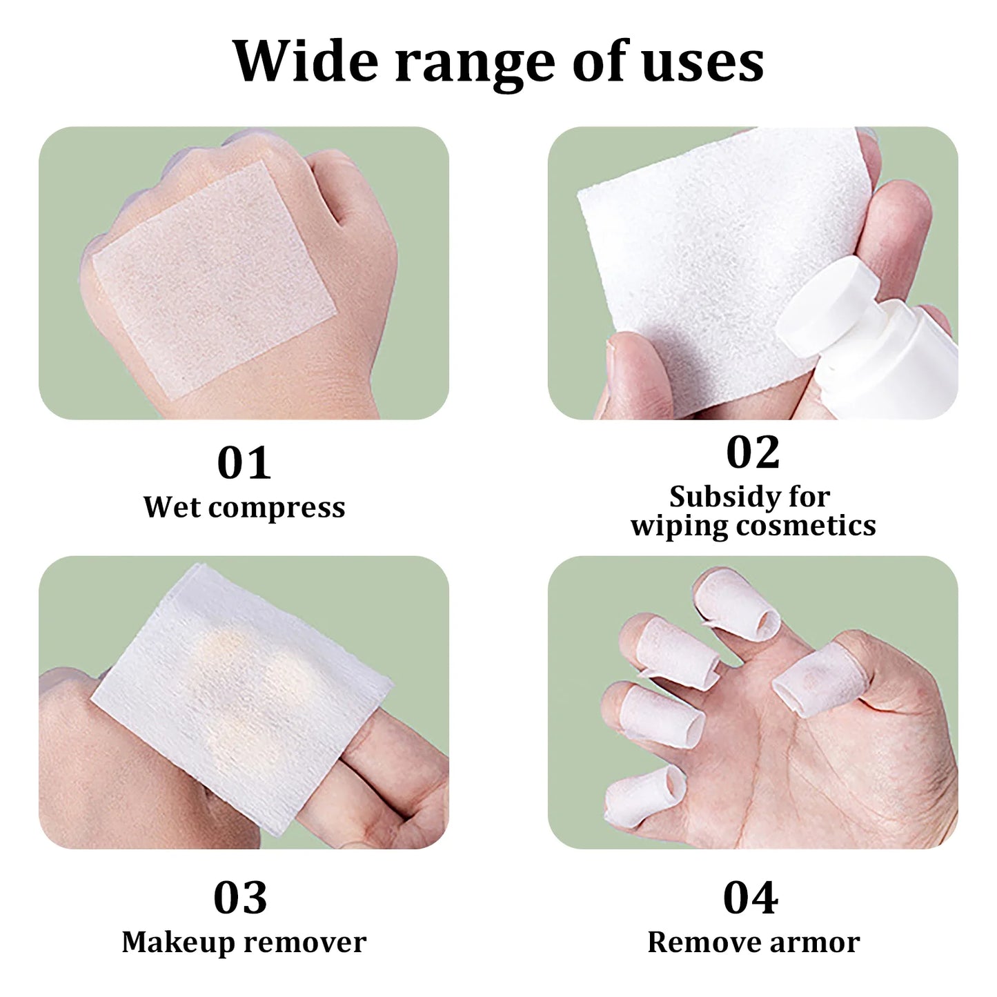 500Pcs Premium Cotton Rounds Disposable Cosmetic Pads Thick Makeup Remover Pads
