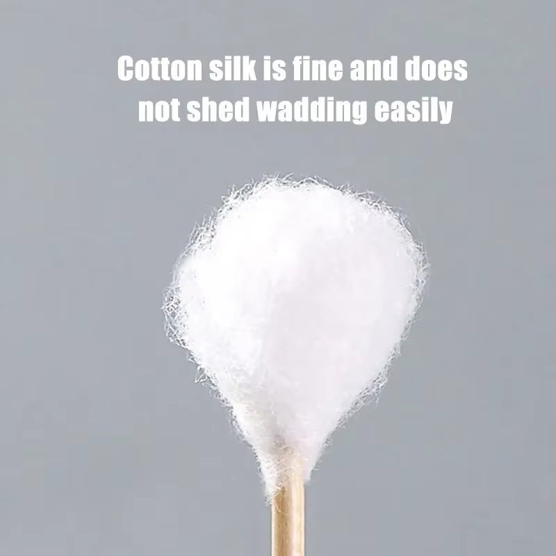 500PCS Disposable Cotton Swab Box with Double End round Head for Makeup and Makeup Removal Daily Cleaning Pet Care Multi-Purpose