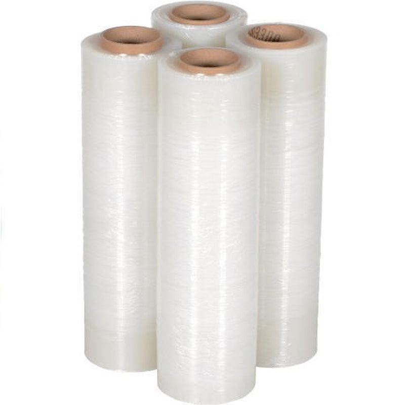 4-Rolls Hand Stretch Film Pallet Shrink Wrap 80 Gauge Thick Industrial 18"X633"