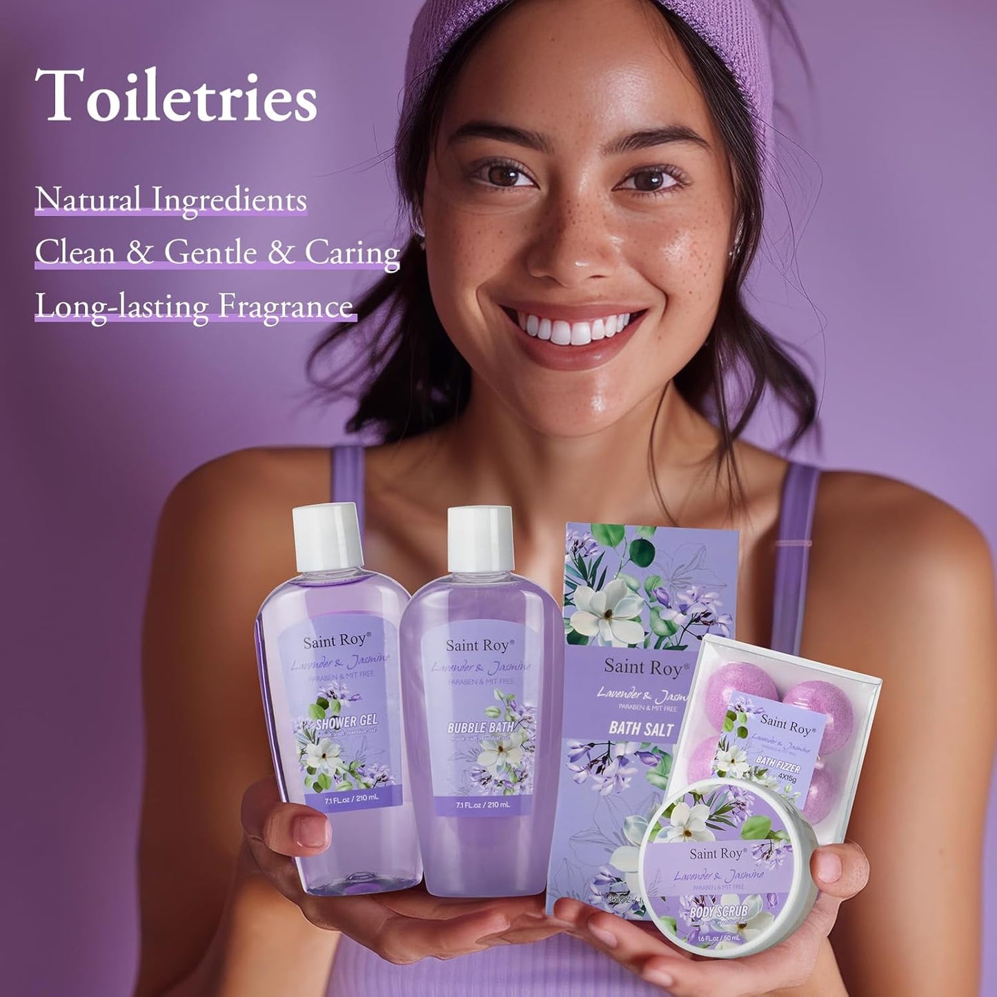 Mother'S Day Gift for Mom Spa Kit Gifts for Her Spa Gift Baskets for Women - 13Pcs Lavender Jasmine Luxury Spa Gift Set,Pamper Birthday Gifts for Women, Mother Day Gifts, Gift Set Bath Spa Basket