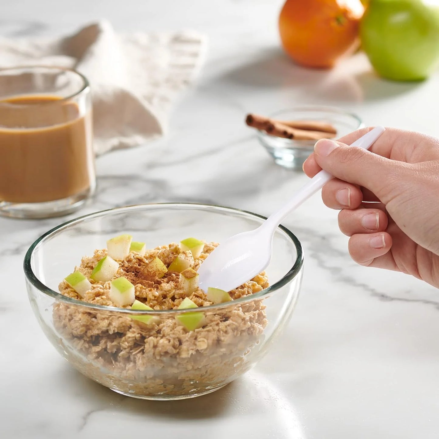 Plastic Teaspoons Lightweight Disposable Spoons, 1000-Pack