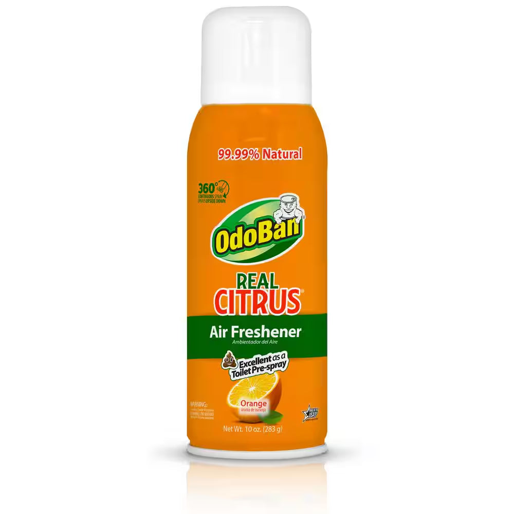 10 Oz. Orange Real Citrus Air Freshener Spray, Citrus Oil Natural Air Freshener, Room Deodorizer & Toilet Spray (6 Pack)