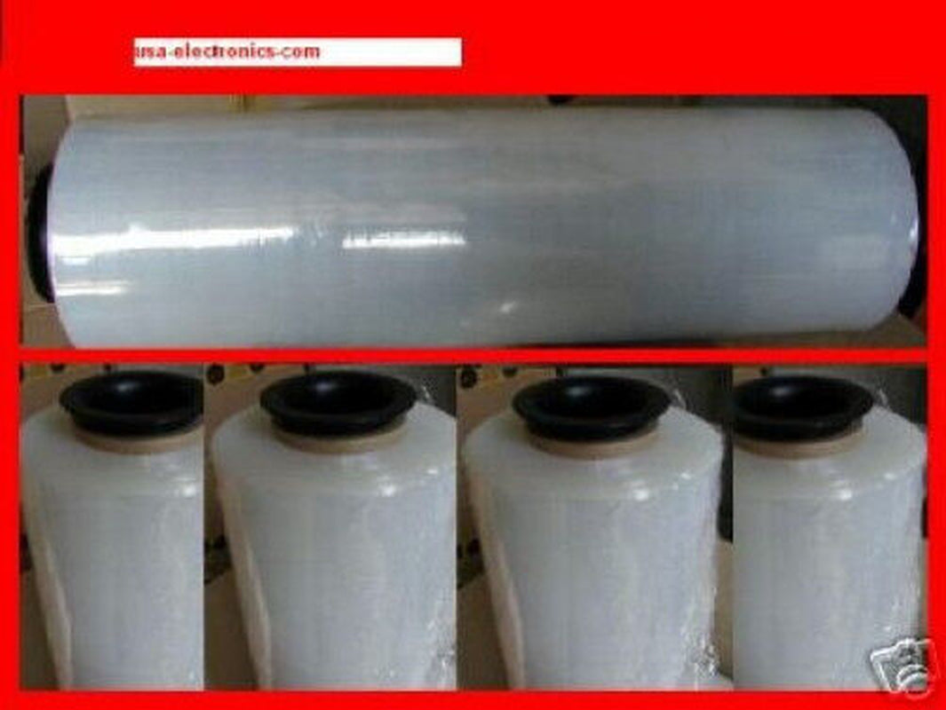 4-Rolls Hand Stretch Film Pallet Shrink Wrap 80 Gauge Thick Industrial 18"X633"
