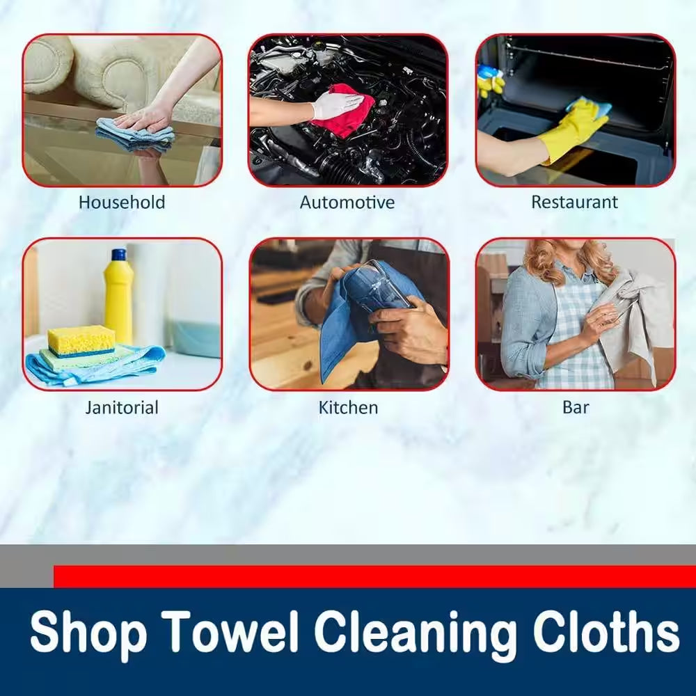Shop Towels Blue Cleaning Wipes (Pack of 150)
