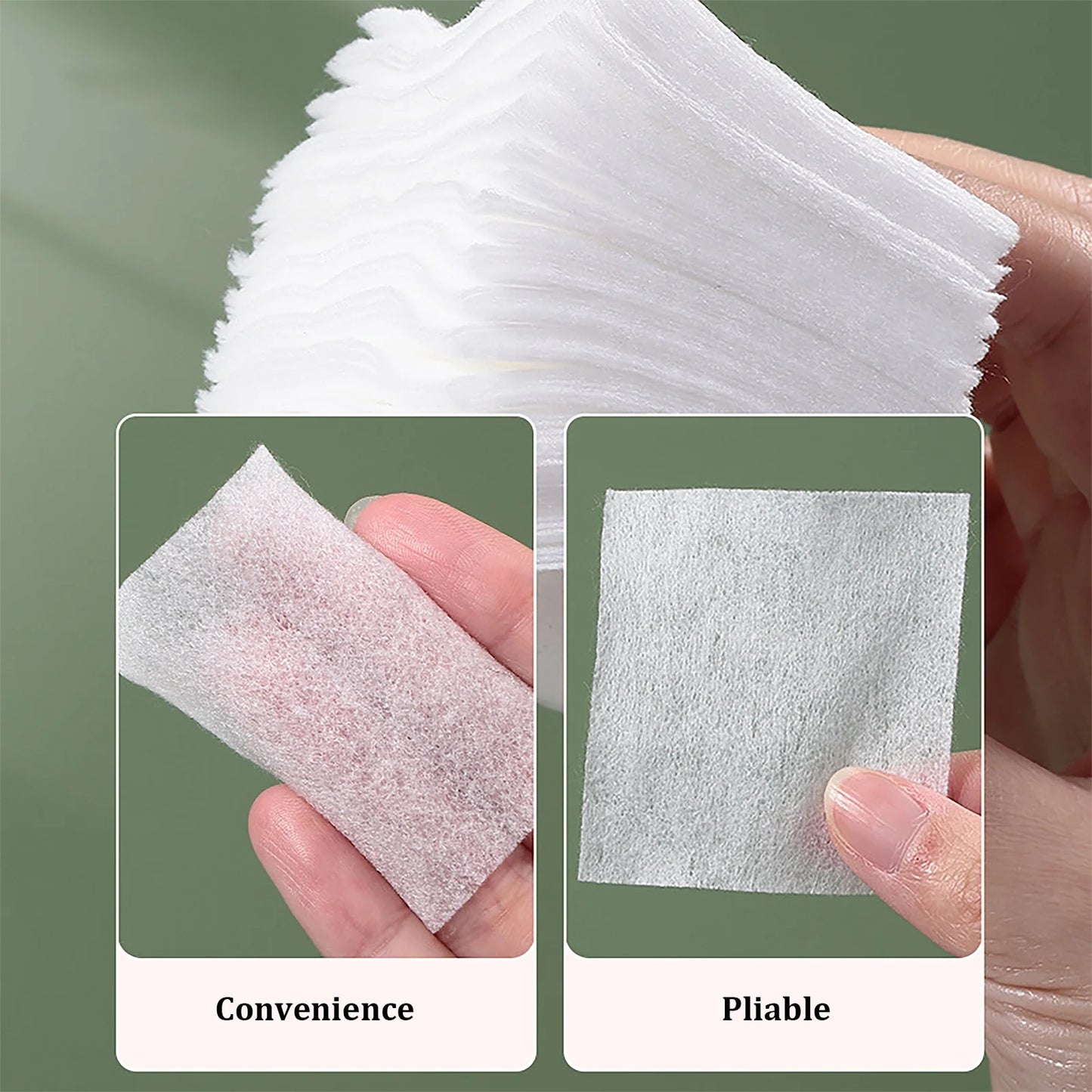 500Pcs Premium Cotton Rounds Disposable Cosmetic Pads Thick Makeup Remover Pads
