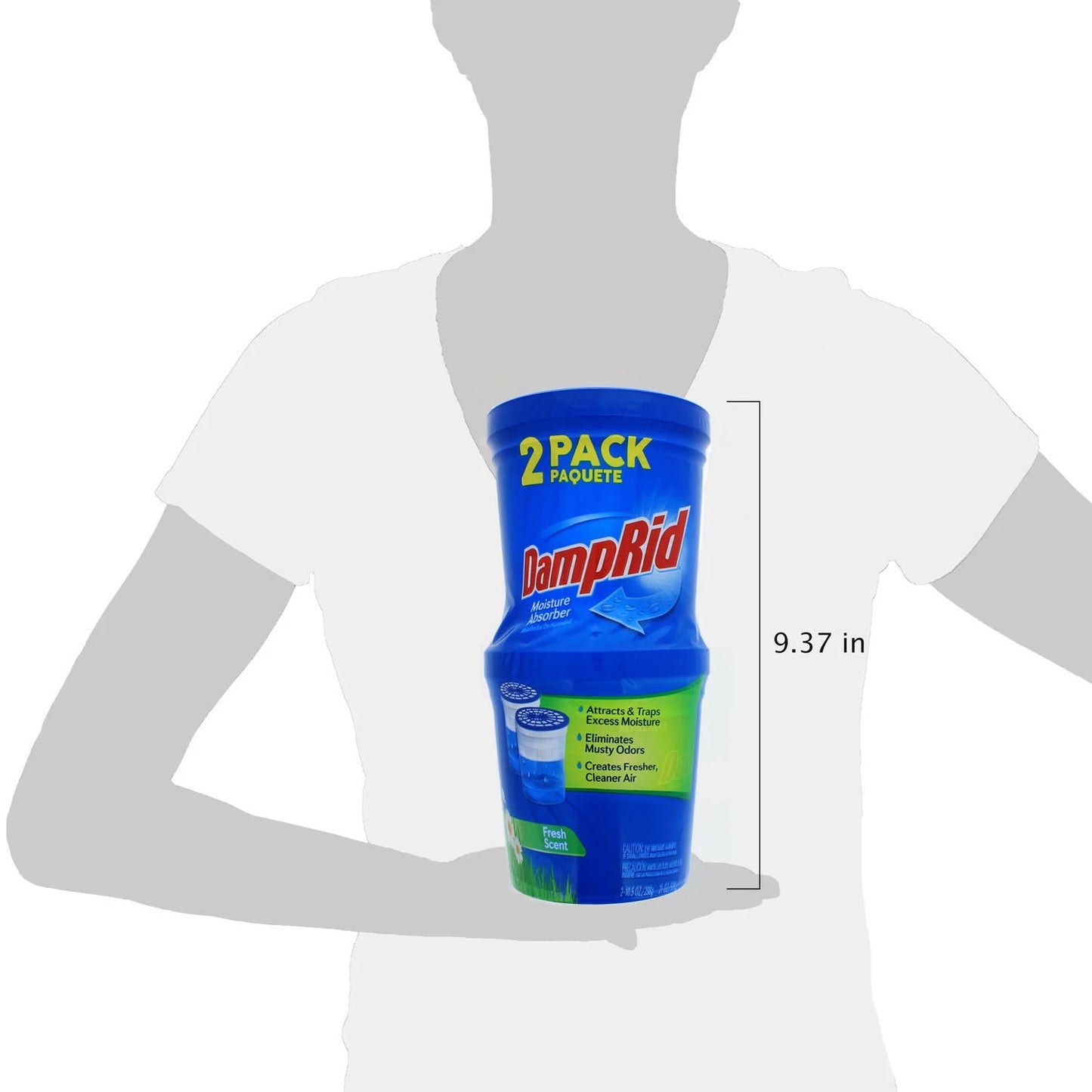 Refillable Moisture Absorber, Fresh Scent, 10.5 Oz, 2 Pack