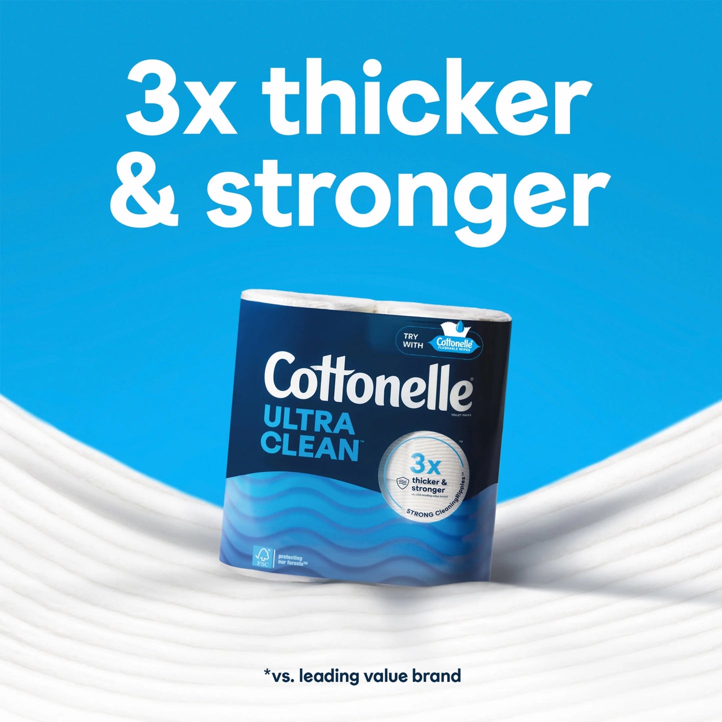 (3 Pack) Ultra Clean Toilet Paper, Strong Toilet Tissue, 36 Mega Rolls