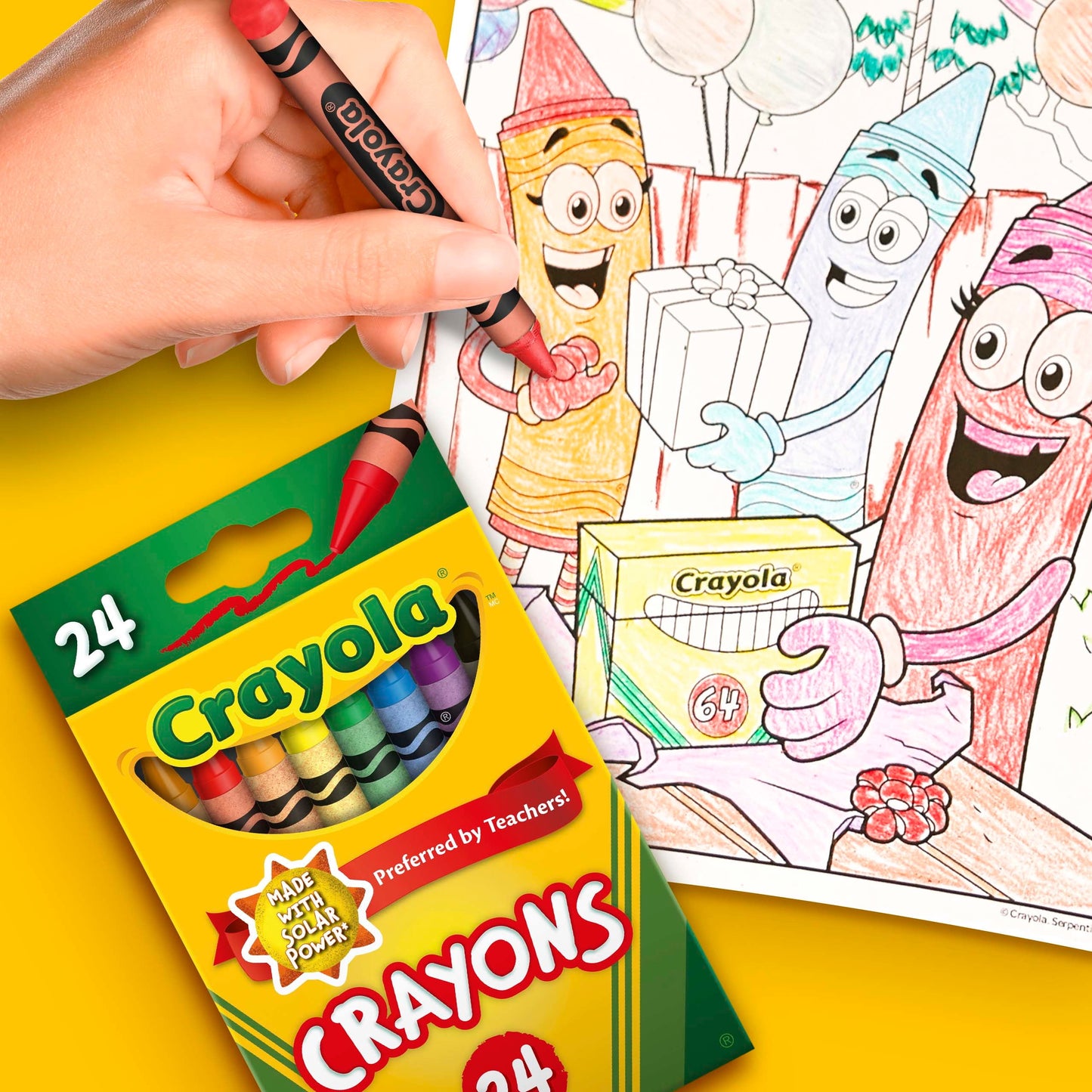 24Ct Crayons, Assorted Colors,(Case Contains 48 Boxes), Bulk School Supplies