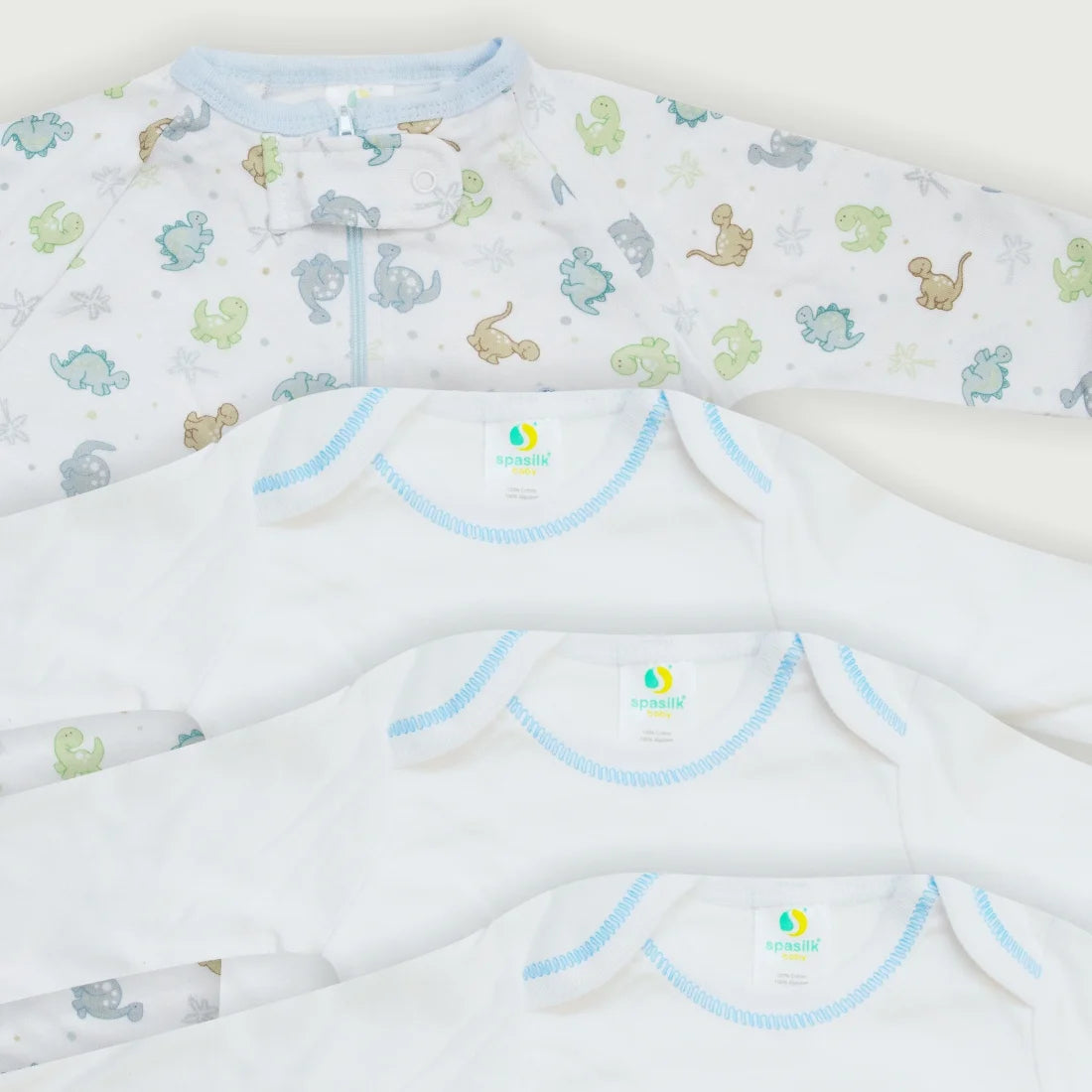 Baby Basics Clothing Set Gift Baskets and Showers, Blue Dinosaurs, Newborn, 23-Piece