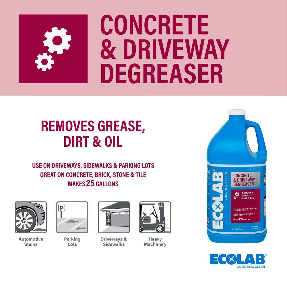 1 Gal. Concrete and Driveway Degreaser Concentrate Pressure Wash Dissolves Grease and Buildup on Brick and Tile (4-Pack)