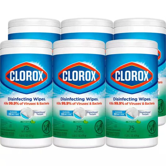 75-Count Fresh Scent Bleach Free Disinfecting Wipes (6-Pack)