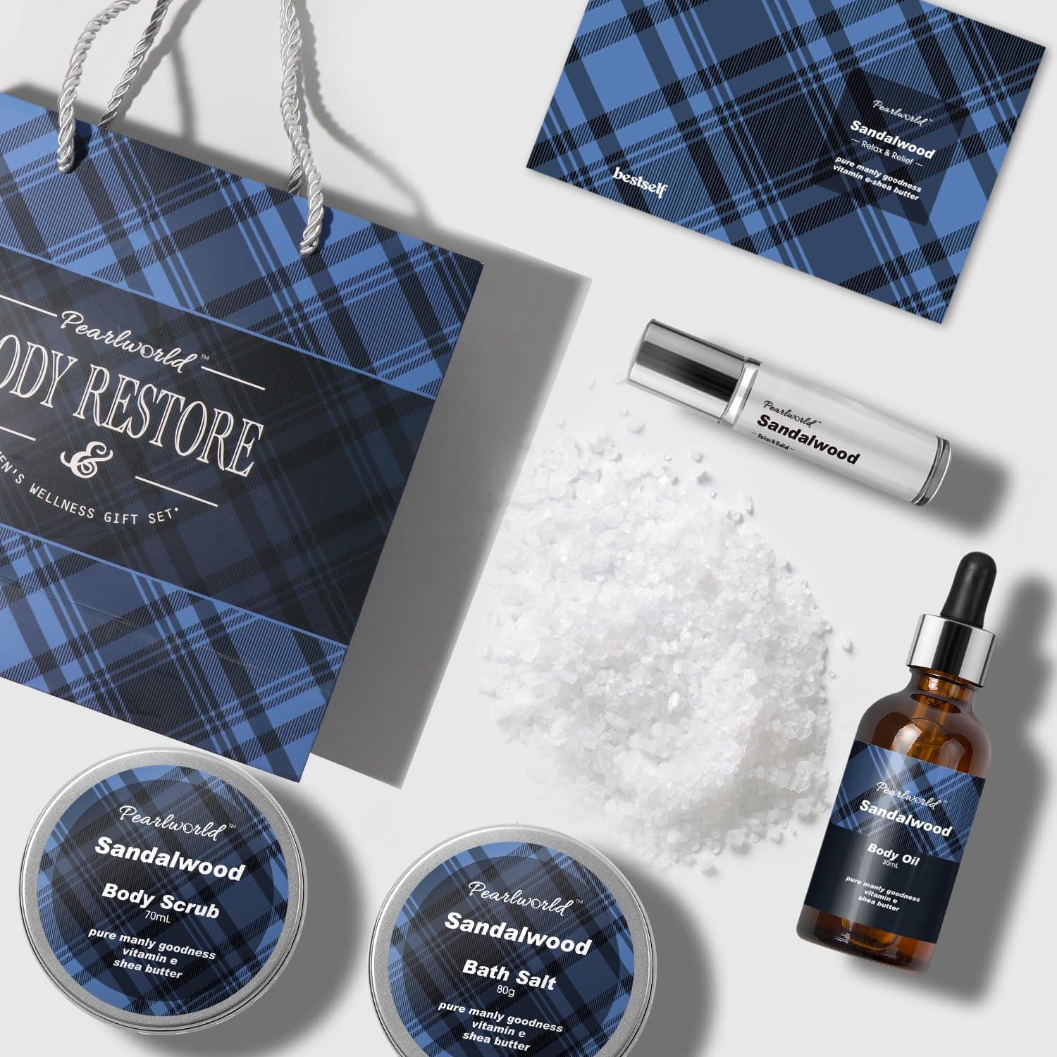 Bath Set with Ocean Scented Spa Gifts for Men, Christmas Birthday Self Skin Care Set for Men, Spa Gift Baskets for Him, 12Pcs Men'S Spa Kit Gifts for Bath Spa