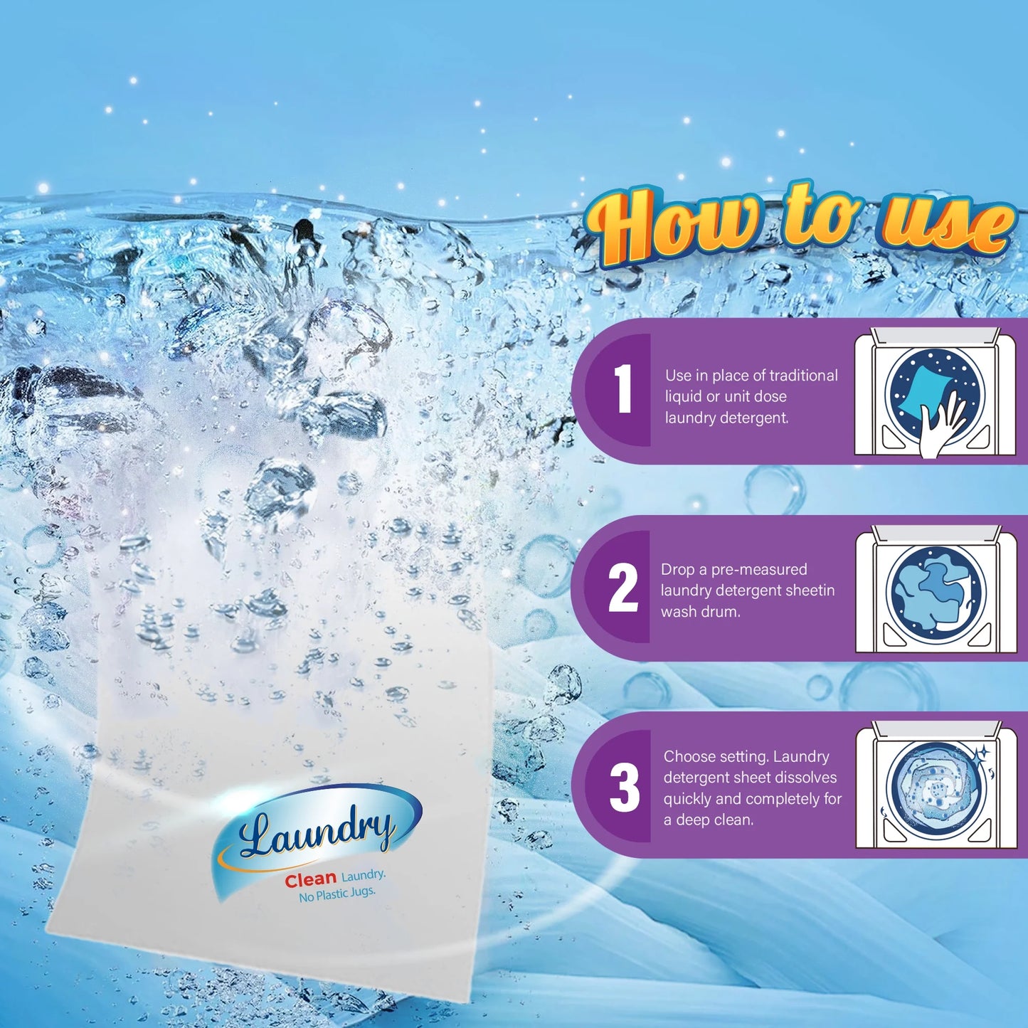 200 Count Laundry Detergent Sheets up to 400 Loads, Fresh Linen Scent, Great for Travel