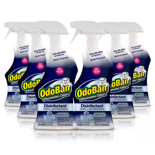 32 Oz. Night Ice Multi-Purpose Disinfectant Spray Odor Eliminator Sanitizer Fabric Freshener Mold Control Spray (6-Pack)