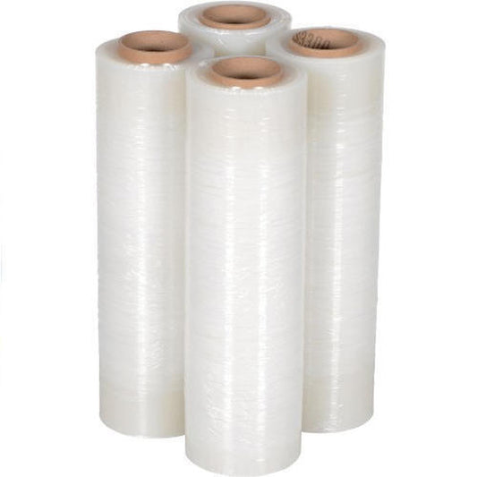 4-Rolls Hand Stretch Film Pallet Shrink Wrap 80 Gauge Thick Industrial 18"X633"