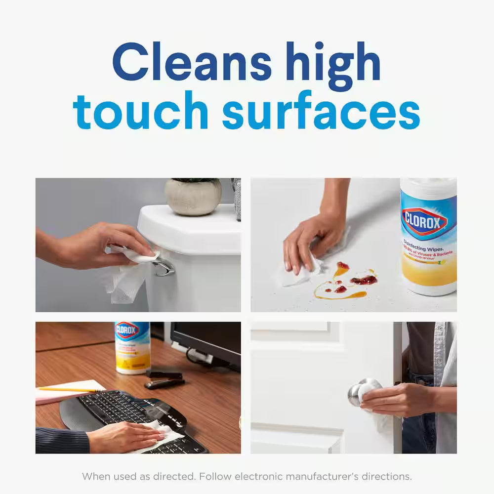 75-Count Crisp Lemon Scent Bleach Free Disinfecting Wipes (6-Pack)