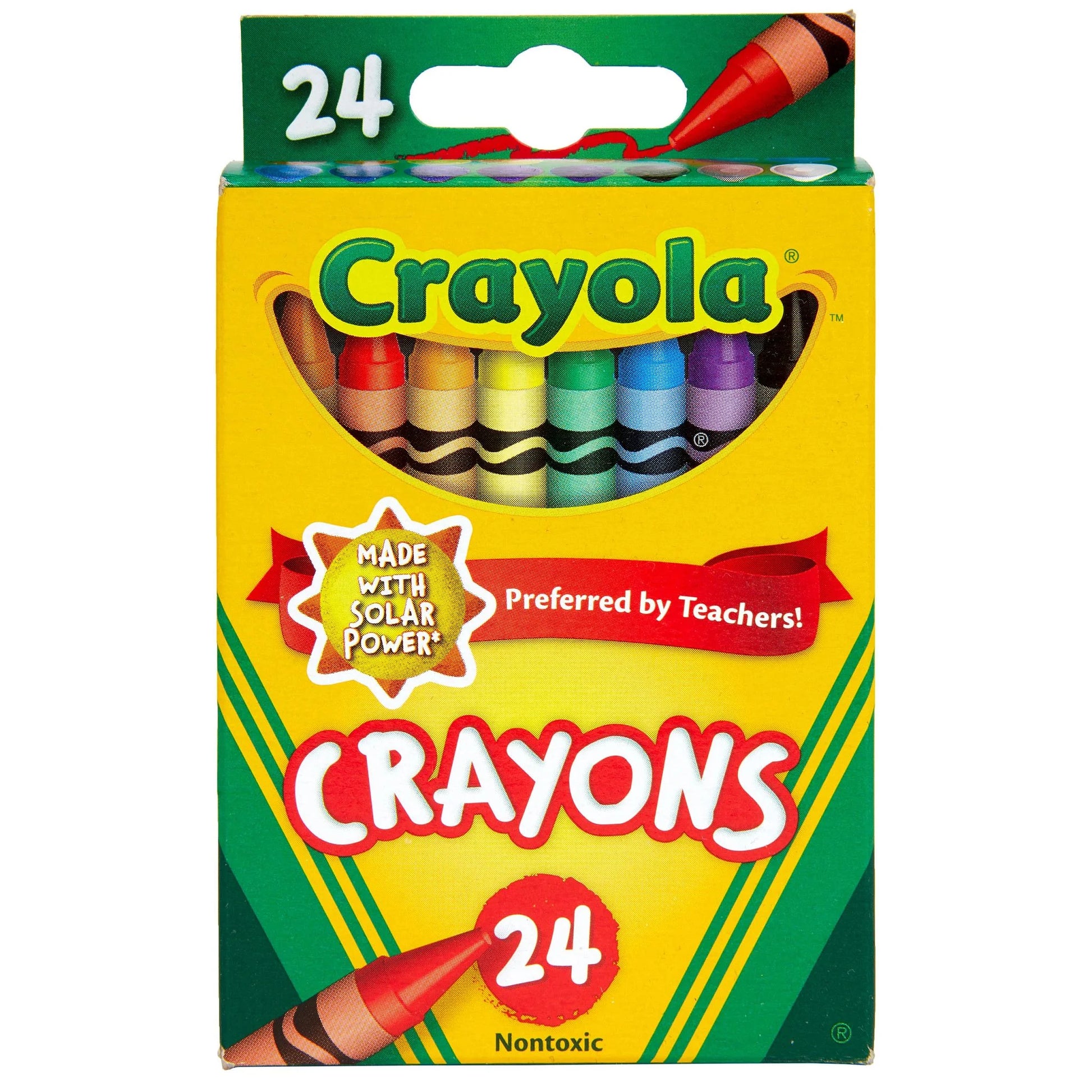 24Ct Crayons, Assorted Colors,(Case Contains 48 Boxes), Bulk School Supplies