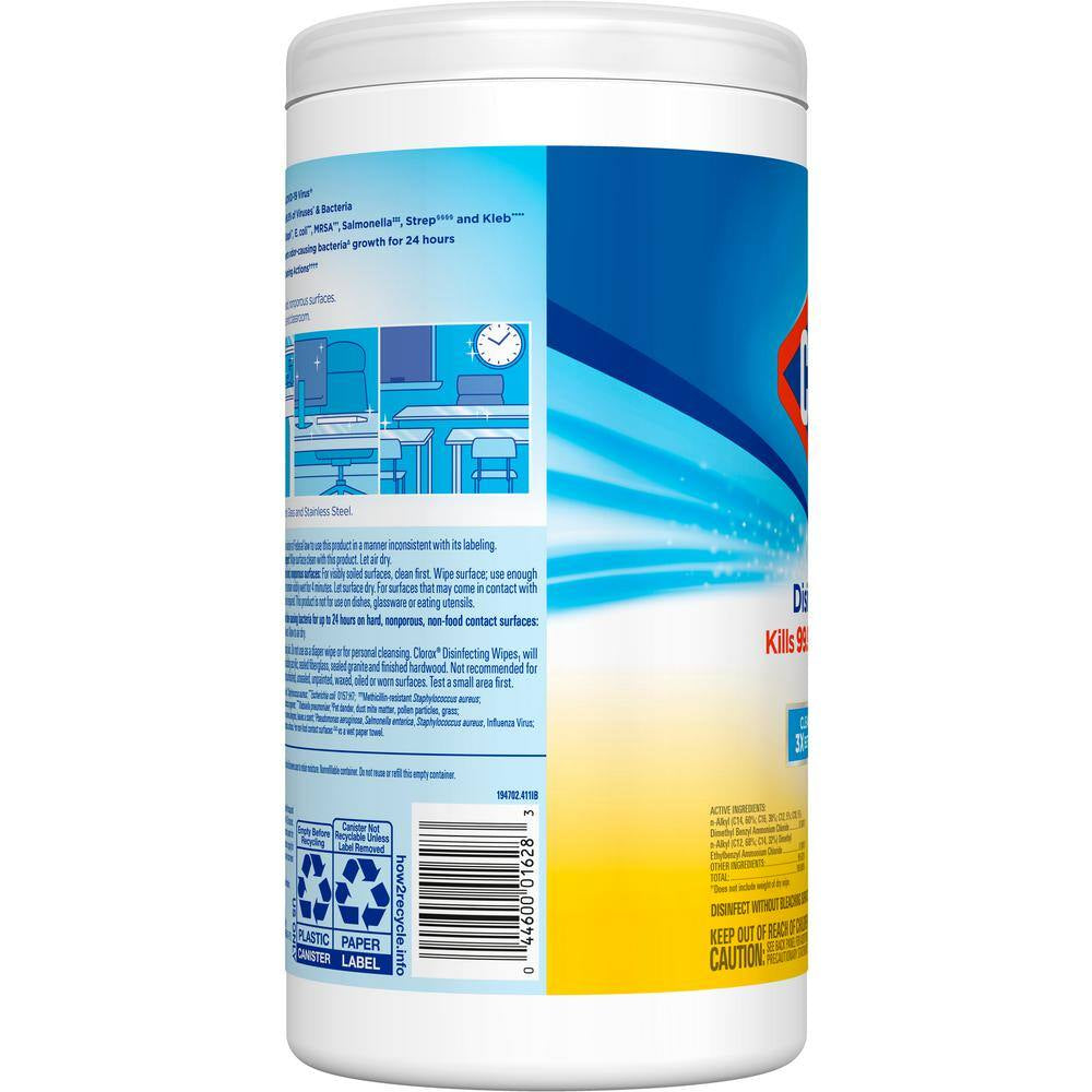 75-Count Crisp Lemon Scent Bleach Free Disinfecting Wipes (6-Pack)