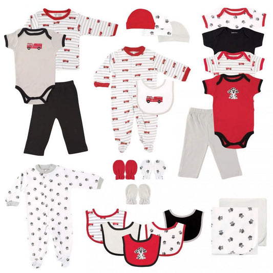 Baby Boy Layette Gift Cube, Fire Truck, 0-6 Months
