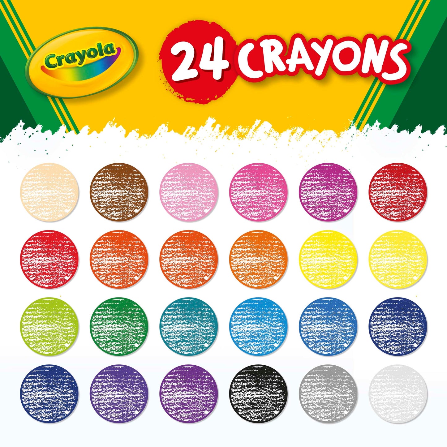 24Ct Crayons, Assorted Colors,(Case Contains 48 Boxes), Bulk School Supplies