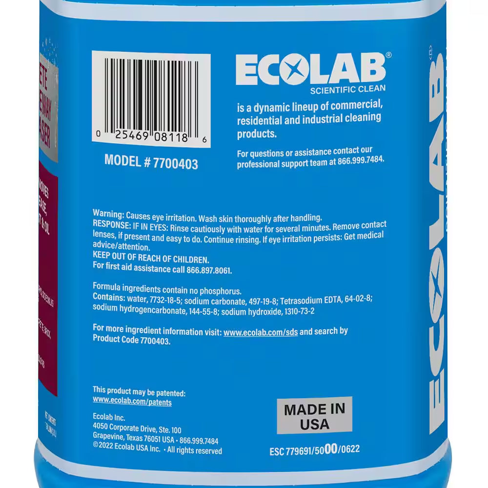 1 Gal. Concrete and Driveway Degreaser Concentrate Pressure Wash Dissolves Grease and Buildup on Brick and Tile (4-Pack)