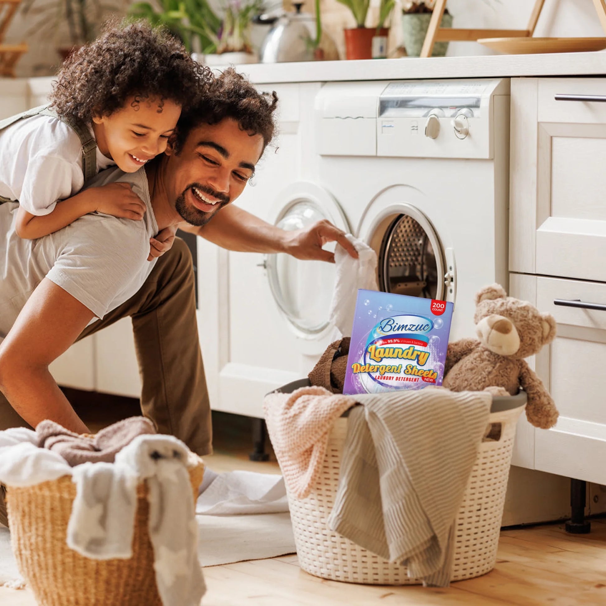 200 Count Laundry Detergent Sheets up to 400 Loads, Fresh Linen Scent, Great for Travel